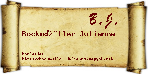 Bockmüller Julianna névjegykártya