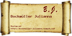 Bockmüller Julianna névjegykártya